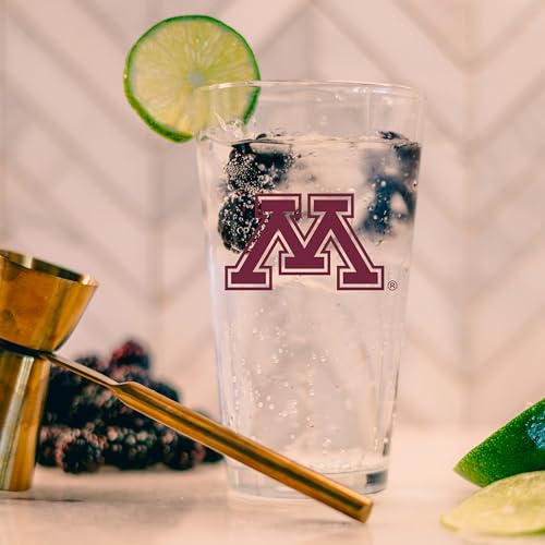 Image of Logo Brands NCAA 16 oz Pint Glass - Durable Glass With Bold Team Color- Chip-Resistant Rim Drinkware For Fans, Tailgates, Home Bars & Everyday Use