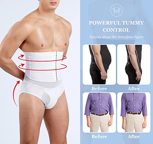 Aieoe Men’s Girdle Shorts Slimming Body Shaper Tummy Control Shorts High Waist Slimming Underwear Adjustable Waistband Thong #TOP1