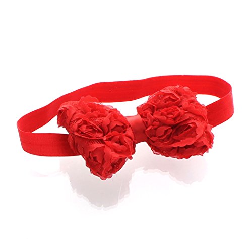 My Lello Girls Fabric Rose Bow Headbands 2 Pack3