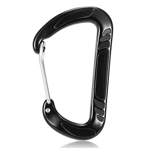 mosquetão, Moniss 4 peças mosquetão wiregate 12 kn mosquetão sem mola de aço clipe de mola leve equi