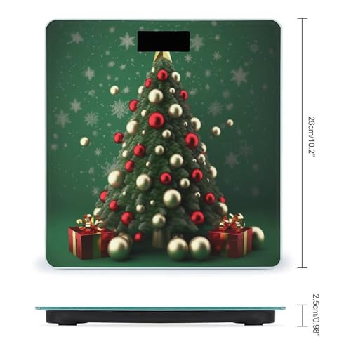 Báscula Digital de Baño con Diseño Navideño 400lb miniatura 2