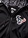 Officially Licensed Zubaz Men's NFL NFL Men's Full Zip Black Hoodie, Houston Texans, Size Small
