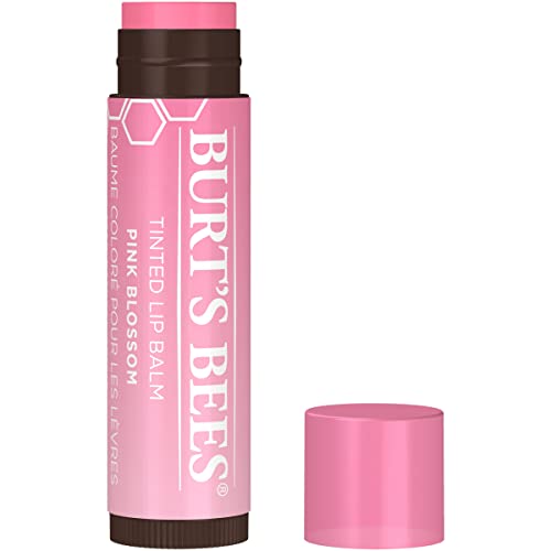 Burt's Bees Lip Balm, Tinted Moisturizing Lip Care For Women, For Dry Lips, 100% Natural, With Shea Butter, Pink Blossom (2 Pack) #TOP30
