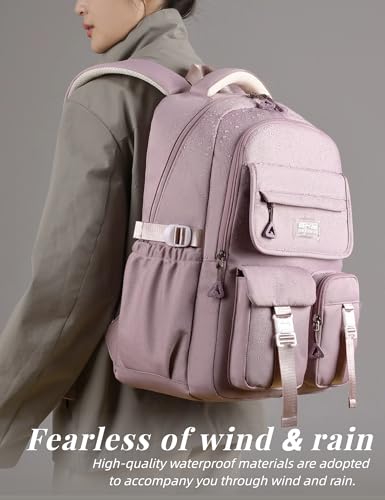 BASICPOWER School Backpack for Girls: Preppy Large Bookbag Fit 15.6 inch Laptop - Casual Waterproof Daypack for Travel & Campus- Back to School Gifts for 7-16 Teens & Kids3