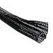 25 Feet - 3/4 inch Cord Protector Split Wire Loom Braided Cable Sleeve, Management and Organizer, Protectors for Television, Audio, Computer Cables, Prevent Pet From Chewing Cords - Black