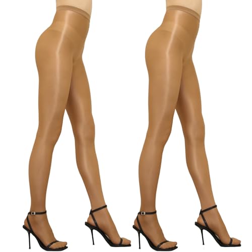 Women's Dance Tights 70 Denier Shimmery Tights High Waist Shiny Pantyhose Sexy Silk Pantyhose Glitter Stockings