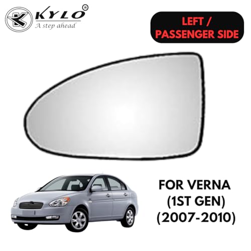 Image of Kylo Verna 1st Gen (2007-2010) Passenger Side (Left Side) Car Side Mirror Glass /Tukdi /Sub Mirror Plate