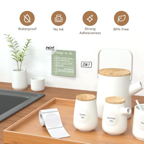 Image of NIIMBOT Labels for B1 /B21 /B31 Label Maker, 50 x 80 mm (1.97'' x 3.15'') 95 Tapes /Roll, Thermal Label Tape, Waterproof, Oil-Proof for Home Office Small Business Labeling Tape Replacement(White)