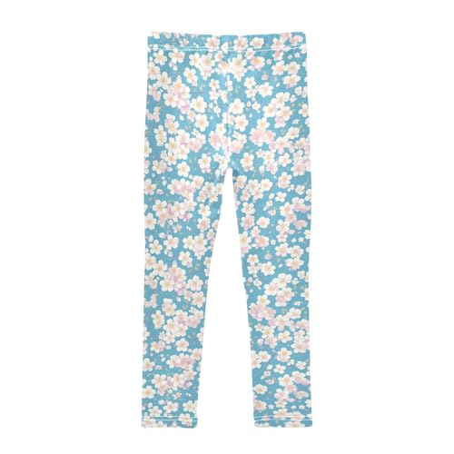 KLL Cherry Blossoms Toddler Girls' Basic Leggings Stretchy Full Length Sweatpants Gym2