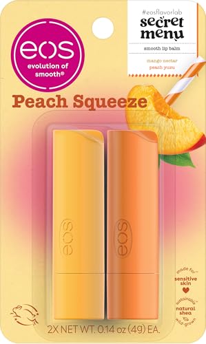 eos Flavor Lab Secret Menu Lip Balm - Peach Yuzu Limited-Edition Moisturizing Hydrating for Dry Lips Variety Pack 0.14 oz 2-Pack