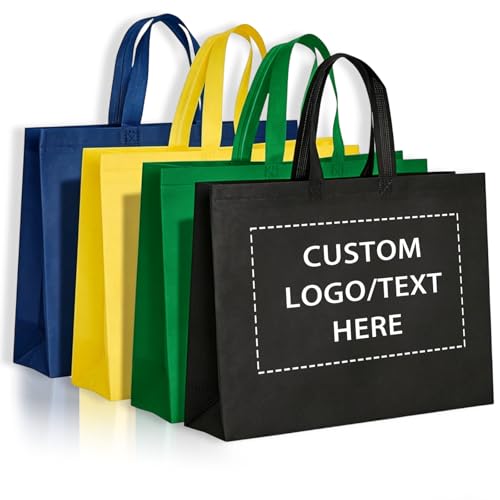 Wubaijin Custom Logo Non-Woven Tote Bags 50–1000 pack, Washable &