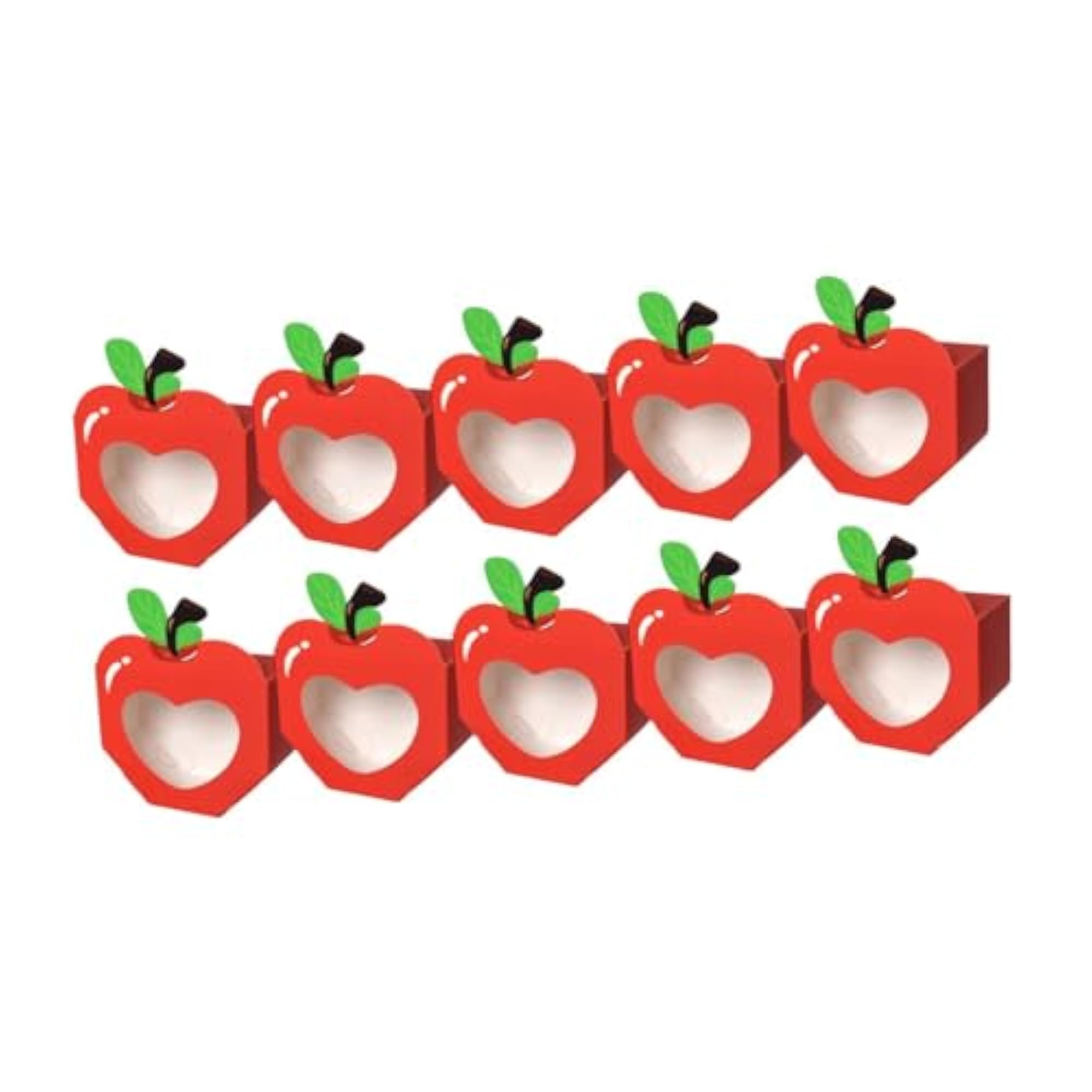 10Pcs Foldable Candy Boxes, Paper Gift Packaging Box, Red
