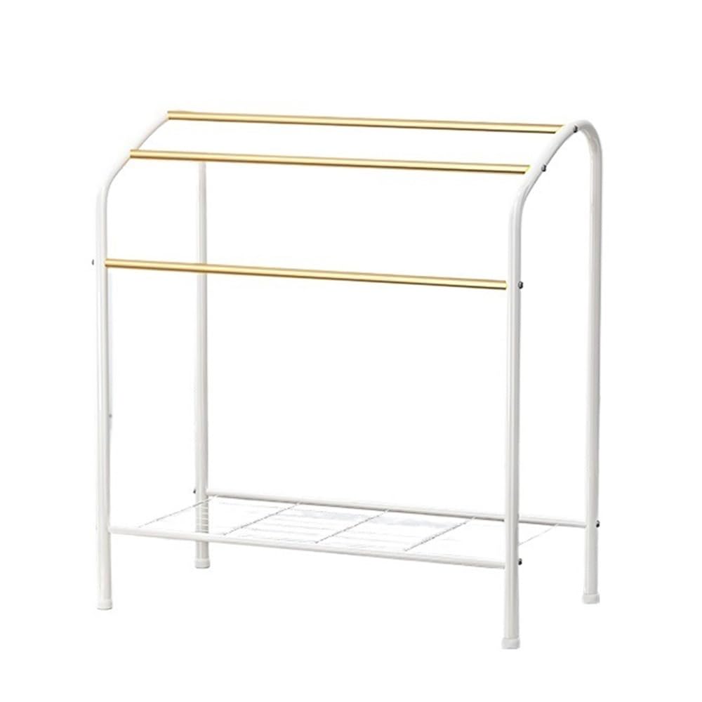 towel rail Towel Rack Floor-standing Bathroom Toilet Clothes Drying Punch-free Bar(Black)
