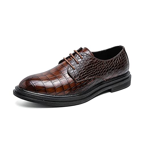 Zapatos formales de vestir para hombre con suela de goma antideslizante y tacón bajo