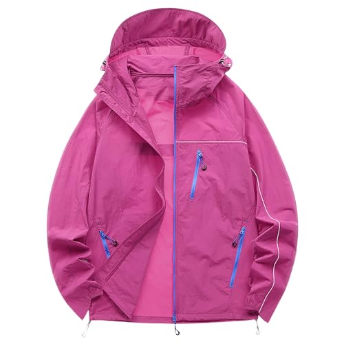 Veste de soleil homme imperméable en soie glacée à capuche