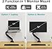 MOUNTUP Monitor Arm with Laptop Tray, 2-in-1 Monitor Stand Holds up to 9KG, Adjustable Laptops Mount for 14-17 Inch Notebook & 32" Monitor, Monitor Desk Arm with Clamp/Grommet，EU4007