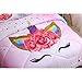 SIRDO Unicorn Queen Bedding Sets for Girls Kids Comforter Set Queen Size with 2 Pillowcases Pink and Rainbow Unicorn Room Decor for Girls Bedroom Ultra Soft Machine Washable Toddler Bed Set