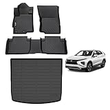 AIPOIL® Floor Mats & Cargo Liner Set for 2022-2024 2025 Mitsubishi Eclipse Cross All Weather Protection TPE Anti-Slip Automotive Full Set Custom Car Mats Accessories -