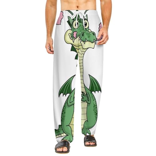 Vêtements de nuit femme dragon en colère pantalon pyjama long