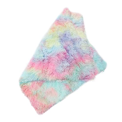 POPETPOP Double Layer Plush Pet Blanket Mat for Cats Dogs Soft Warm Cushion for All Seasons Lightweight and Portable Pet Supplies for Travel and Home Use