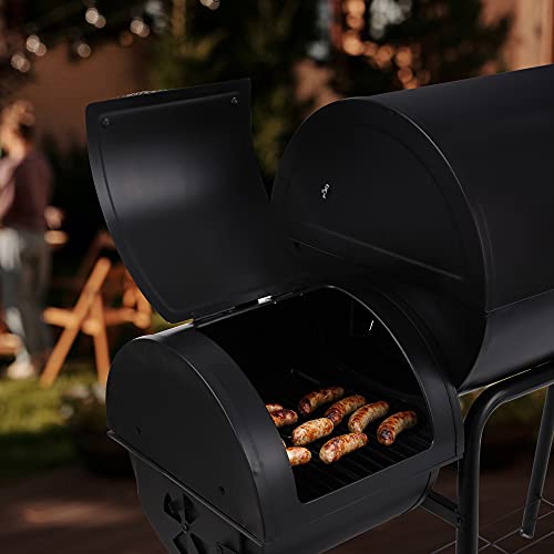 Royal Gourmet Cc1830Rc 30 Barrel Charcoal Grill With Offset, 811 Square Inches Smoker With Cover For Outdoor Garden, Patio, And Backyard Cooking, Black #TOP7