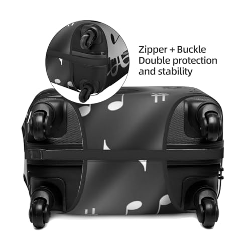 Music Notes Print Print Luggage Suitcase Covers Elastic Washable Luggage Protector Luggage Covers For Suitcase4