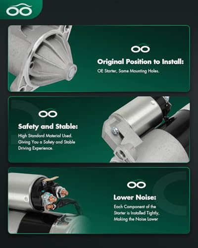 Image of SCITOO Starter Motor fit for Dodge for Attitude 1.4L 2006-2013,for Dodge for Attitude 1.6L 2006-2012,for Dodge for Colt 2.4L 1993-1994 Replacement Starter 17217