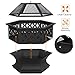 Imagen de Yaheetech Brasero Exterior Leña Brasero Jardin Hexagonal Estufas para Terrazas Chimenea Portátil Grande 61x61x62cm Negro