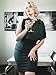 AISIZE Women's Vintage 1940s Half Collar Batwing Cape Party Pencil Dress Medium Dark Green