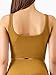 Chilylori Women's Seamless Sports Bra Ribbed Workout Crop Top Padded Wirefree Medium Support Tank Tops Fitness Bras Top Longline Workout Tops for Women Sports Bra Copper Brown Small