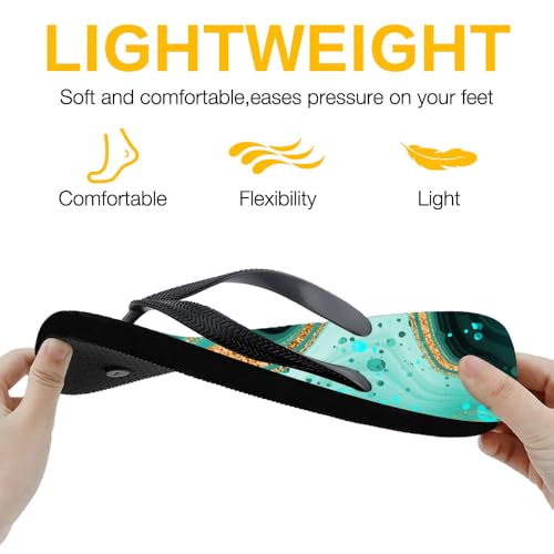 Unisex Flip Flops Beach Rubber Comfortable Cushion Walking Thong Sandals Yoga Mat Light Vacation Non-Slip Bathroom Shower Shoes Casual Summer Two-Tone Slippers Indoor Outdoor Soles3