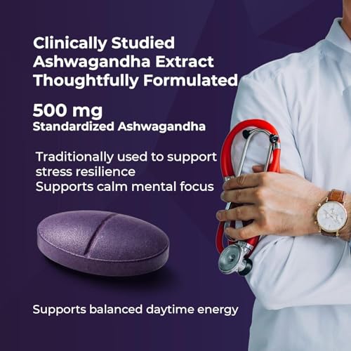 Image of OYB Ashwagandha Tablets - 500mg Standardized Extract, Ayurvedic Adaptogen for Stress Relief & Energy Support | Ashwagandha Supplement for Men & Women - 30 Capsules