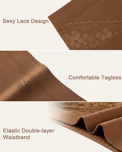 ORLAROY Tummy Control Underwear Womens High Waisted Cotton Panties Tagless Breathable Postpartum Full Coverage Briefs Pack L