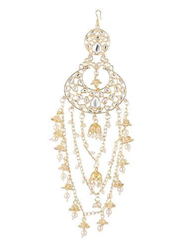 Image of OOMPH Jewellery Ethnic Sheeshphool-Kundan Jadau Floral Design for Women & Girls Stylish - DPH161DST4RKH184RKH235 PA201