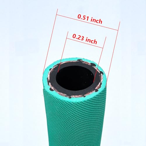 Image of Fuel Line 1 /4 inch inch,High Pressure Fuel Line Hose,10FT 4AN 6mm,Engines Fuel Systems,Marine Fuel Hose, Agricultural Machinery Fuel Line,Green,2.8Mpa 400PSI