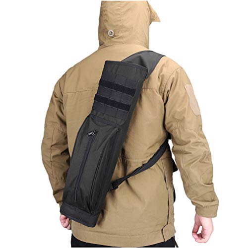 XTACER Heavy Duty Arrow Tactical Quiver Hunting Training Archery Arrow Target Quiver Holder Shoulder Bag Pouch, Back Quiver with Molle System (CAMO)