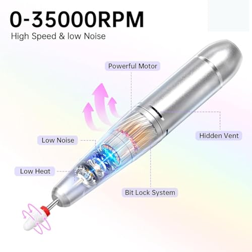 Ponceuse à ongles diamantée portable et haute technologie - 5