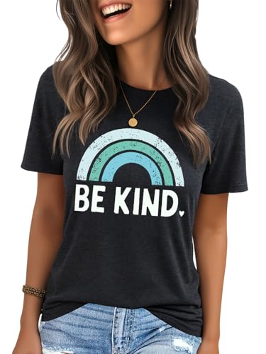 IRISGOD Womens Graphic Tees Casual Summer Short Sleeve Vintage T Shirts Tops