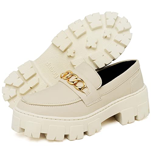 Sapato Feminino Mocassim Okford Modern DUBUY 1413AB Tamanho:38;cor:Bege;gênero:Feminino