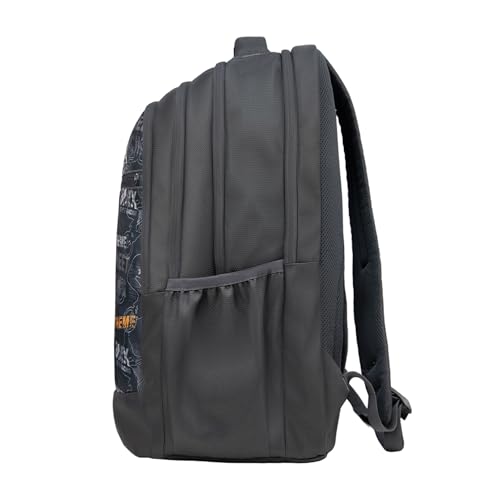 Image of F Gear Arashi Black 35L School Backpack|4 Compartments, 1 Front Pocket & water Bottle Holders|Laptop Sleeve|Ergonomic, Lightweight & Durable Design|Ideal for School, College, Work, Travel & Daily Use