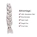 FASHION LADY Jumbo Braiding Hair 1Pcs/Lot silver Braiding Hair Extensions 48Inch African Hair Braiding 57G/pc Synthetic Straight Crochet Braids Hairstyles(48Inch 57g/PC, silver)