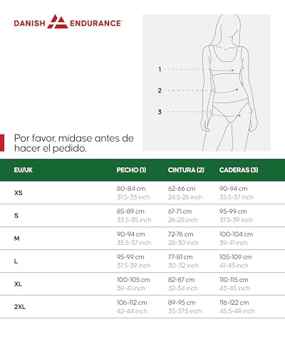 DANISH ENDURANCE Camiseta Térmica de Lana Merino para Mujer, Capa Base para el Frío Extremo, Verde Oscuro, XL