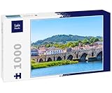 Puzzle Lais Puzzle Bord de la rivière du Village de Ponte de Lima au Portugal 1000 pièces
