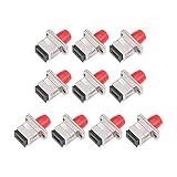  Conector adaptador de fibra óptica de tipo brida de acoplador de fibra de SC a FC para soporte de servidor, panel de enlace MM/SM 10 piezas (DD)