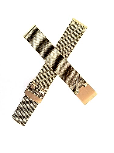 NZZXTO Stainless Steel Mesh Watch Band for Skagen Unisex Watches with pin, Light, thin, soft, Adjusting the length