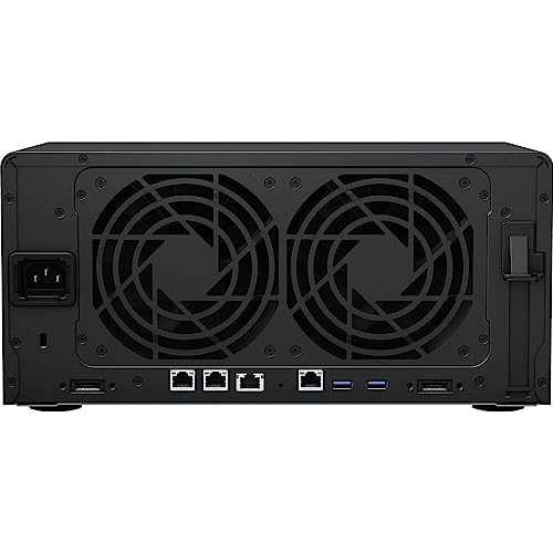 Image of Synology DiskStation DS1823xs+ NAS Server with Ryzen 3.35GHz CPU, 32GB Memory, 96TB HDD Storage, 1TB M.2 NVMe SSD, 1 x 10GbE LAN Port, DSM Operating System