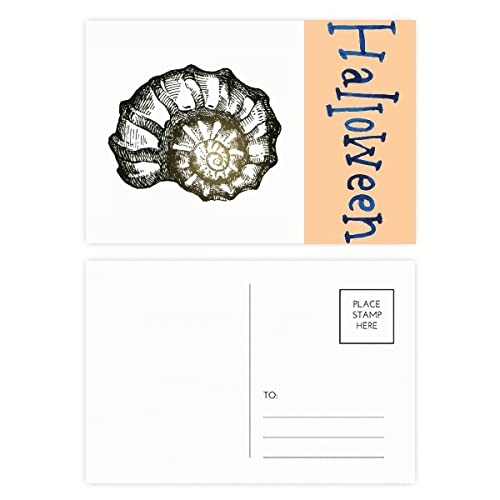 Cartes postales d'Halloween lot de 20 illustrations vie marine noir pour correspondance et art
