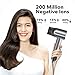Treepai Hair Dryer Negative Ionic Blow Dryers High Speed Hairdryer Lightweight/Low Noise/Thermo-Control with Magnetic Nozzle for Women Men Home Travel (Pearl White) (Grey)