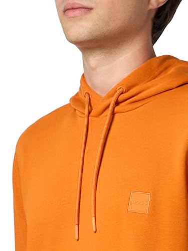 BOSS Men's Patch Logo French Terry Pullover Hooded Cotton Sweatshirt3