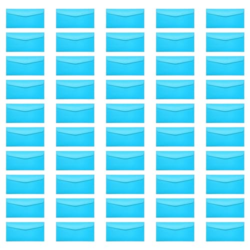 50pcsカラフルな封筒8.6x4in V結婚式の招待状のためのフラップエンベロープビジネスレターヘッド請求書アナウンスメモカード